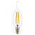 933604 Лампа LED FILAMENT 220V CA35  E14 6W=65W 400-430LM 360G CL 4000K 30000H (в комплекте)