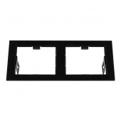 214527 Рамка DOMINO Double QUADRO MR16 ЧЕРНЫЙ (в комплекте)