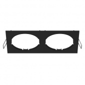 217527 Рамка INTERO 16 Double QUADRO ЧЕРНЫЙ (в комплекте)