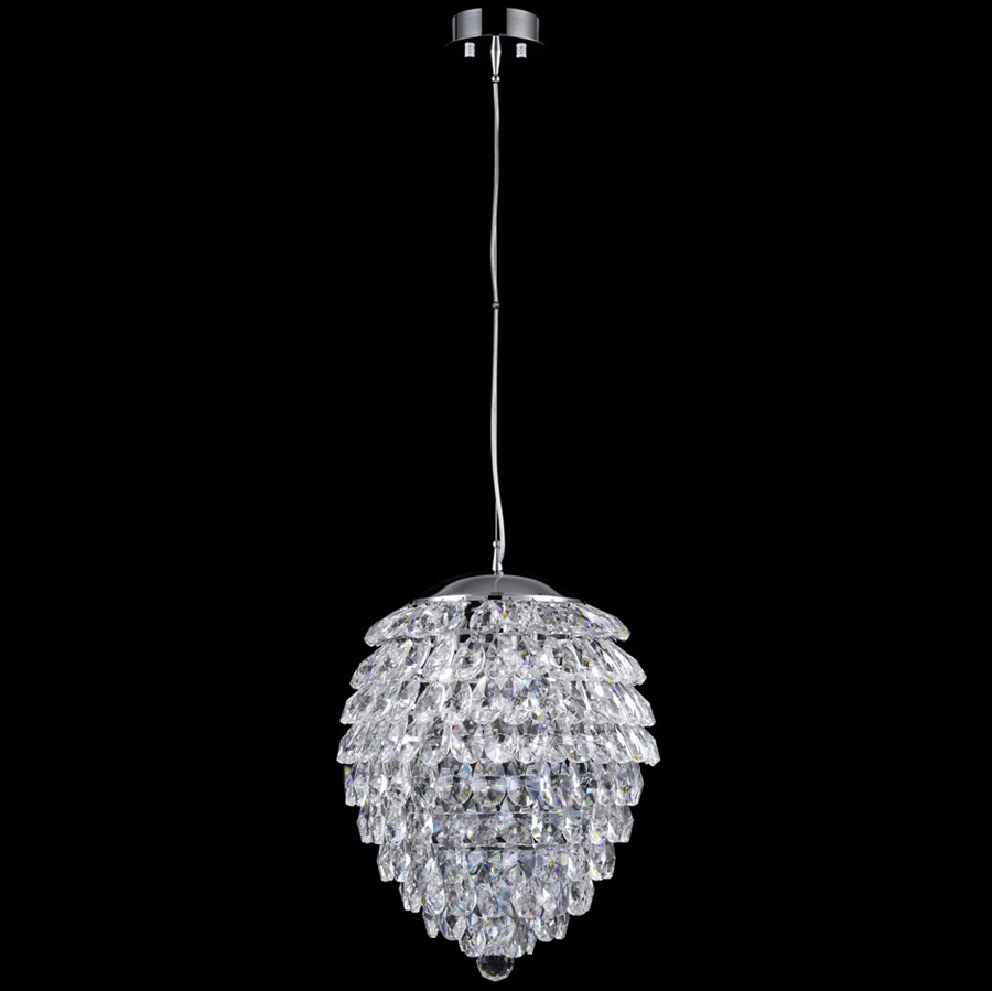 Хрустальный светильник Crystal lux CHARME SP3+3 LED CHROME/TRANSPARENT