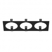 217837 Рамка INTERO 111 Triple QUADRO ЧЕРНЫЙ (в комплекте)