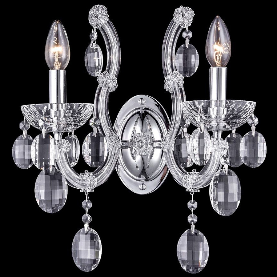 Хрустальное бра Crystal Lux HOLLYWOOD AP2 CHROME HOLLYWOOD