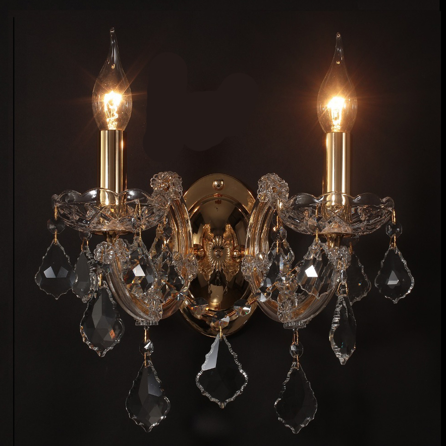 Хрустальное бра Crystal lux INES AP2 GOLD/TRANSPARENT INES
