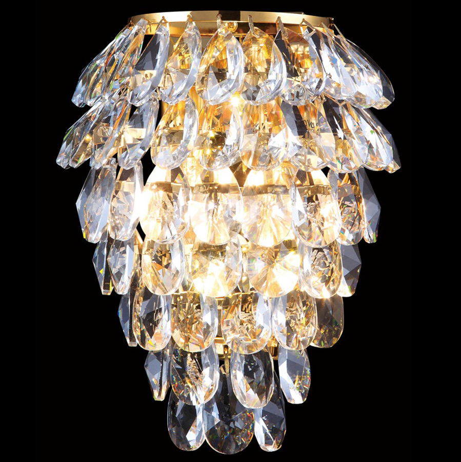 Хрустальное бра Crystal lux CHARME AP2+2 LED GOLD/TRANSPARENT