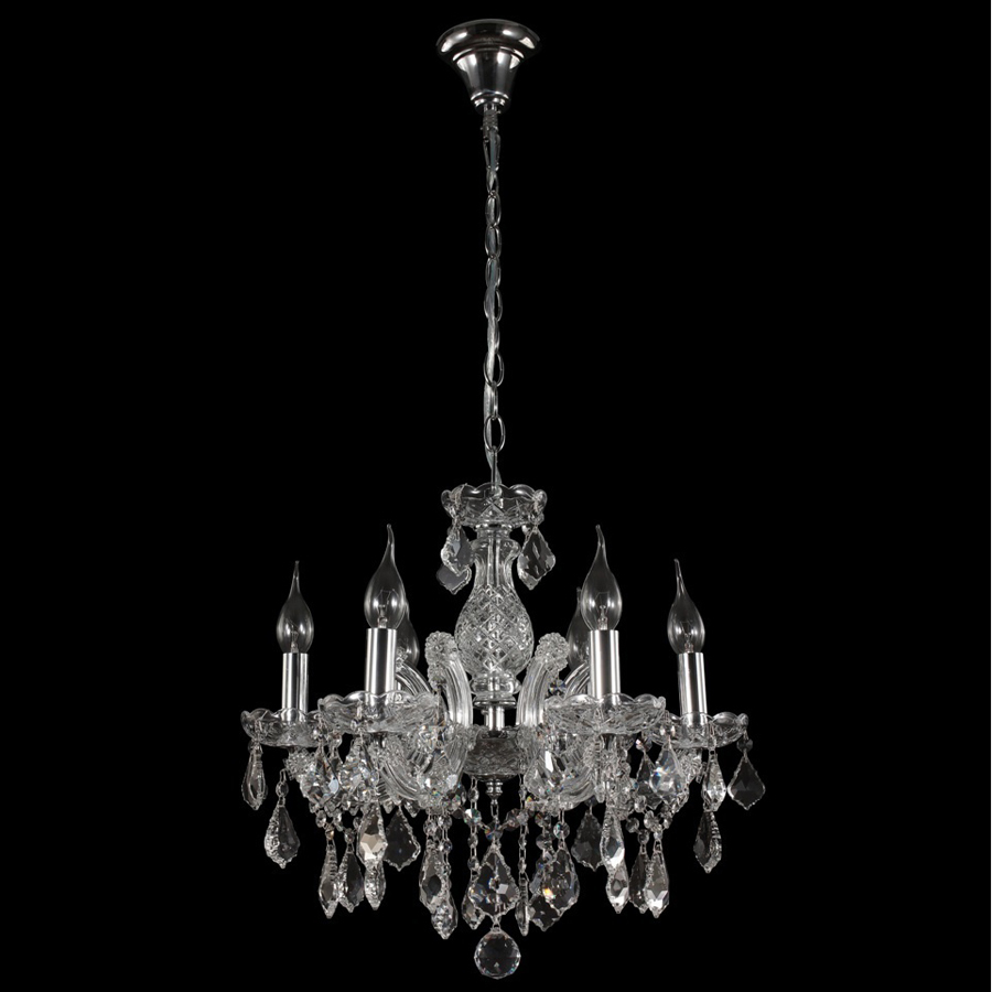 Хрустальная люстра Crystal lux INES SP6 CHROME/TRANSPARENT INES
