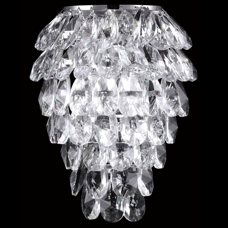 Хрустальное бра Crystal lux CHARME AP2+2 LED CHROME/TRANSPARENT