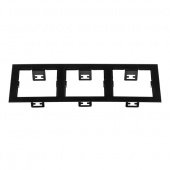 214537 Рамка DOMINO Triple QUADRO MR16 ЧЕРНЫЙ (в комплекте)