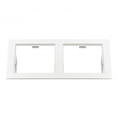 214526 Рамка DOMINO Double QUADRO MR16 БЕЛЫЙ (в комплекте)