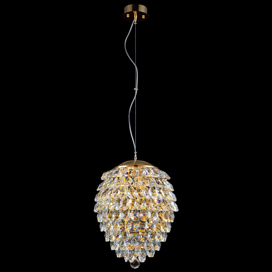 Хрустальный светильник Crystal lux CHARME SP3+3 LED GOLD/TRANSPARENT
