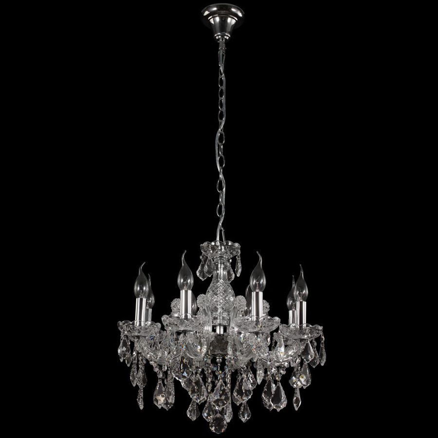 Хрустальная люстра Crystal lux INES SP8 CHROME/TRANSPARENT INES