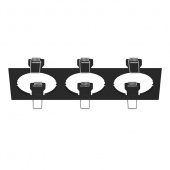 217537 Рамка INTERO 16 Triple QUADRO ЧЕРНЫЙ (в комплекте)