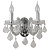 Хрустальное бра Crystal lux INES AP2 CHROME/TRANSPARENT INES