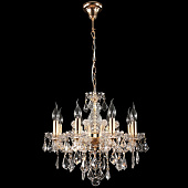 Хрустальная люстра Crystal lux INES SP8 GOLD/TRANSPARENT INES