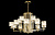 Люстра Crystal Lux NICOLAS SP-PL10+5 GOLD/WHITE